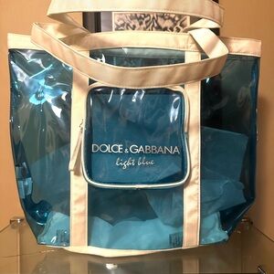 NWOt Dolce & Gabbana Blue Transparent Tote Bag
